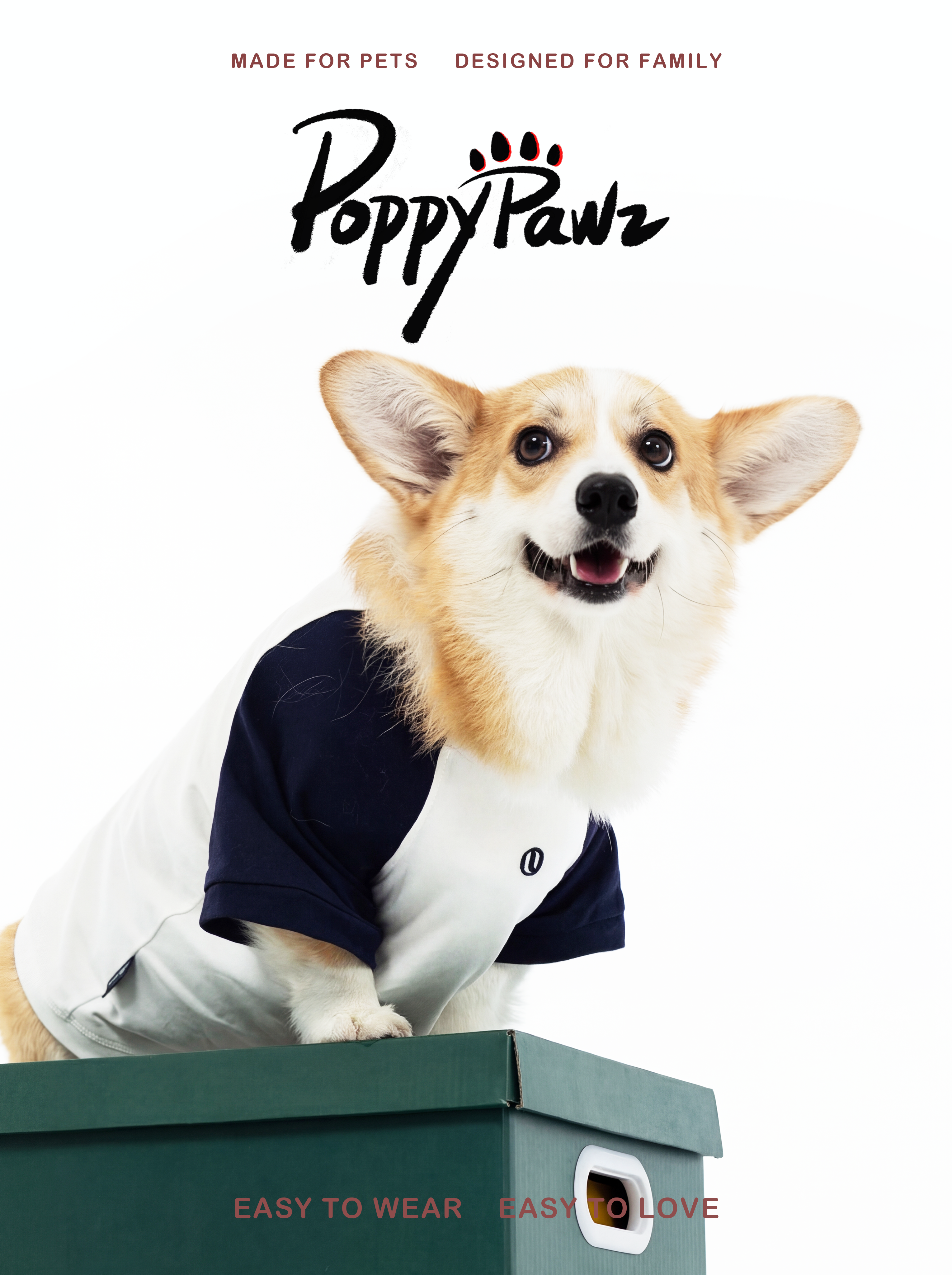 Family Matching T-Shirt Set Navy Blue & White