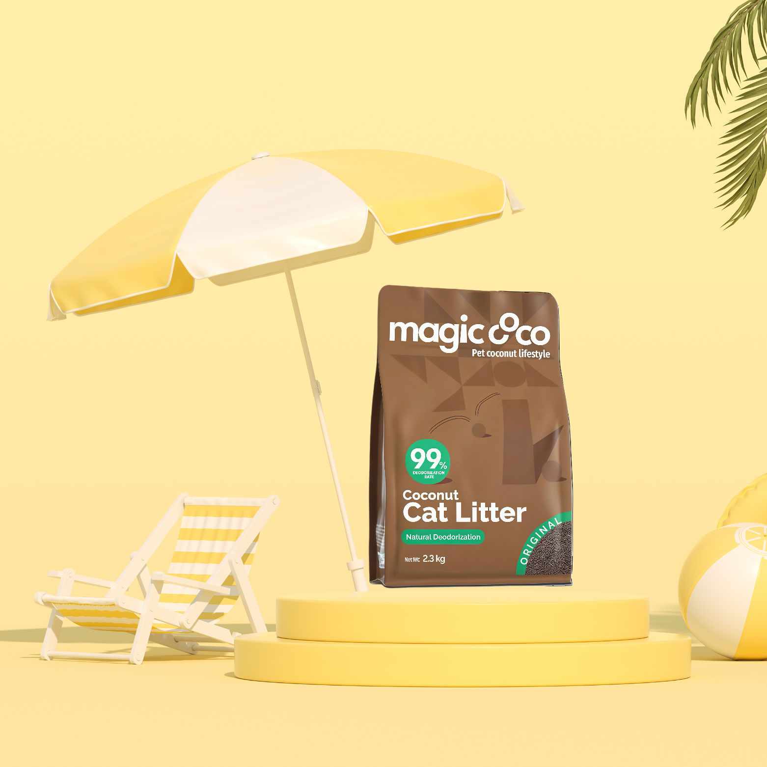 Coconut Natural Clumping Cat Litter (2.3kg)