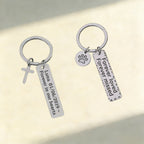 Personalised Engraved Bar & Disc Keychain
