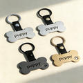 Personalised Engraved Bone Pet ID Keychain