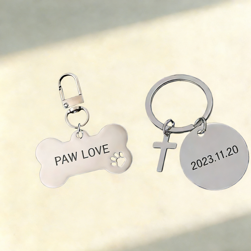 Custom Engraved Pet Tag & Keychain