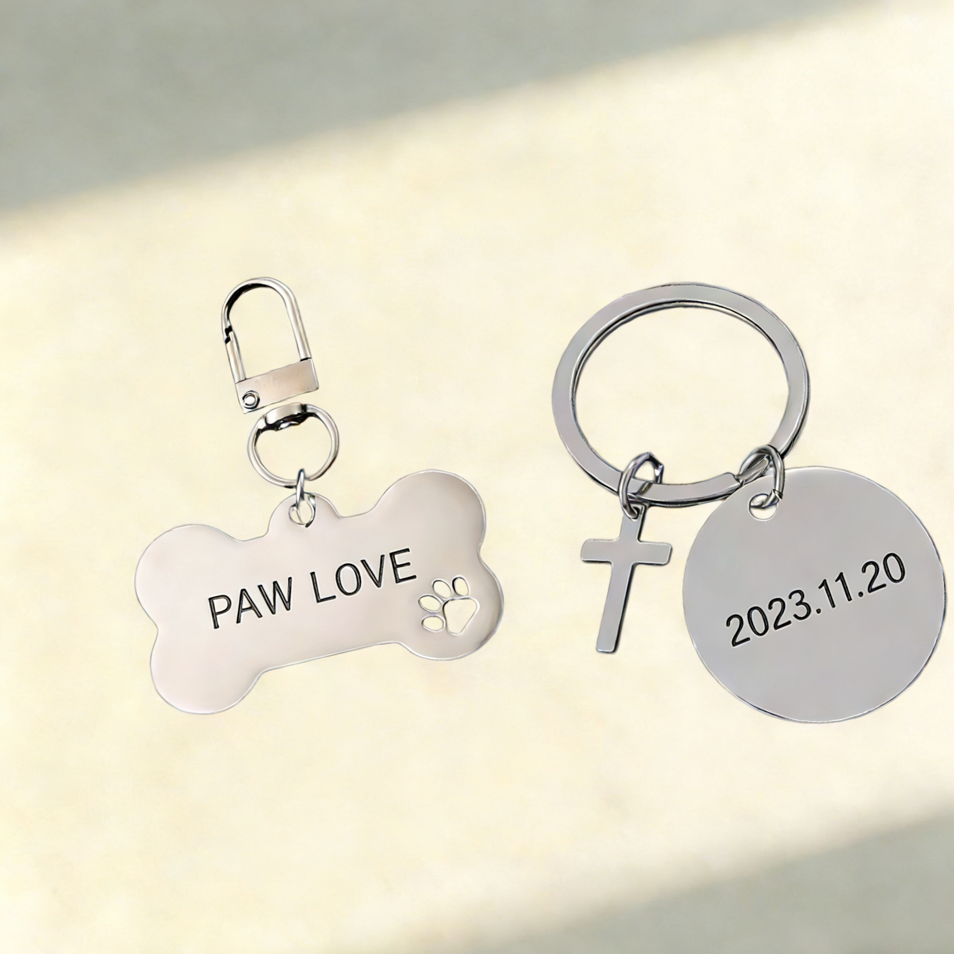 Custom Engraved Pet Tag & Keychain