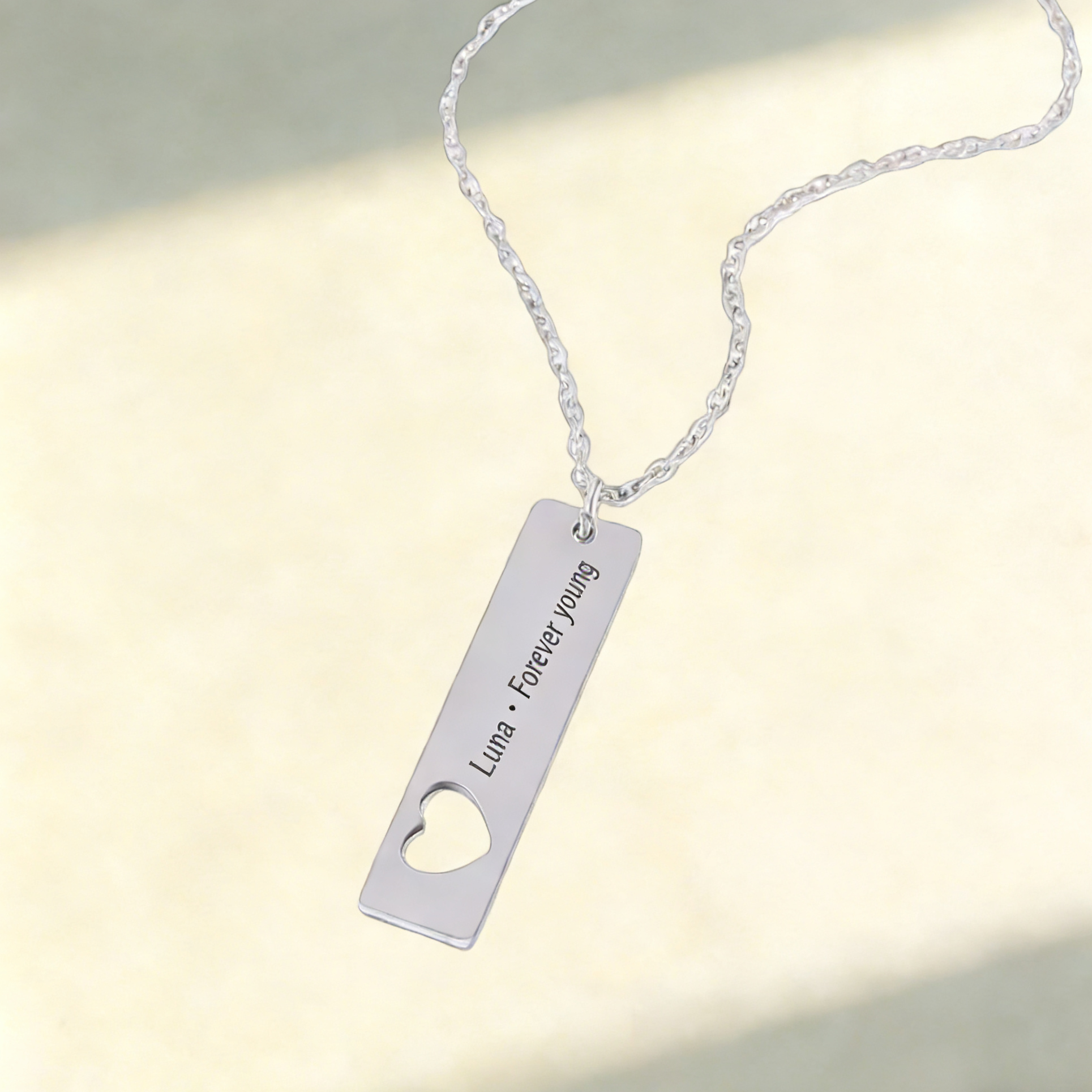 Custom Engraved Bar Necklace