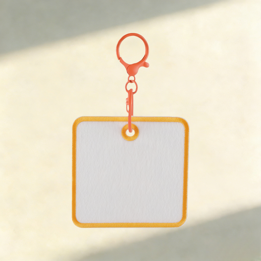Custom Felt Keychain – Round & Square