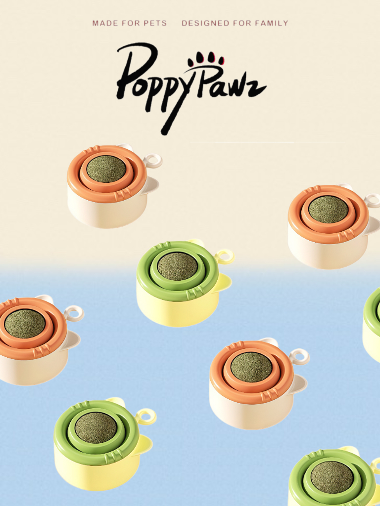 Wall-Mounted Catnip Lick Ball Toy