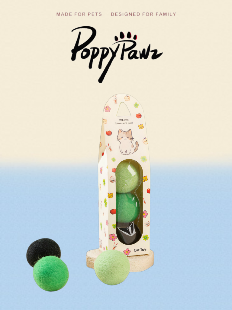 Natural Wool Cat Chase Ball