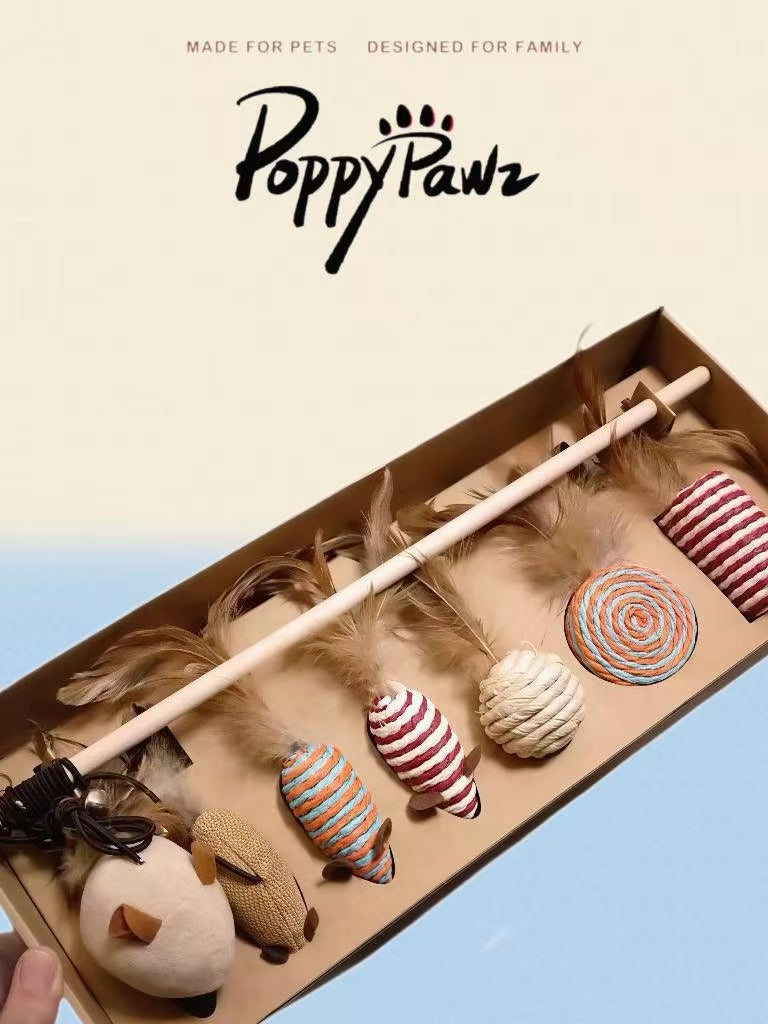 7-Piece Cat Interactive Toy Gift Set