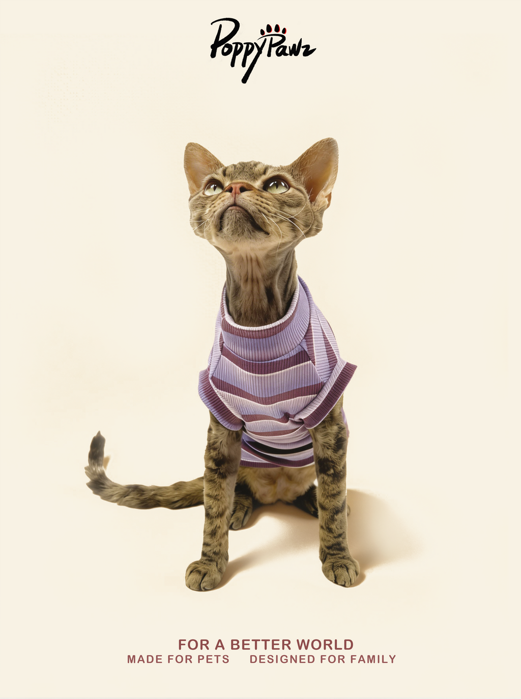 Striped Cotton Cat Shirt