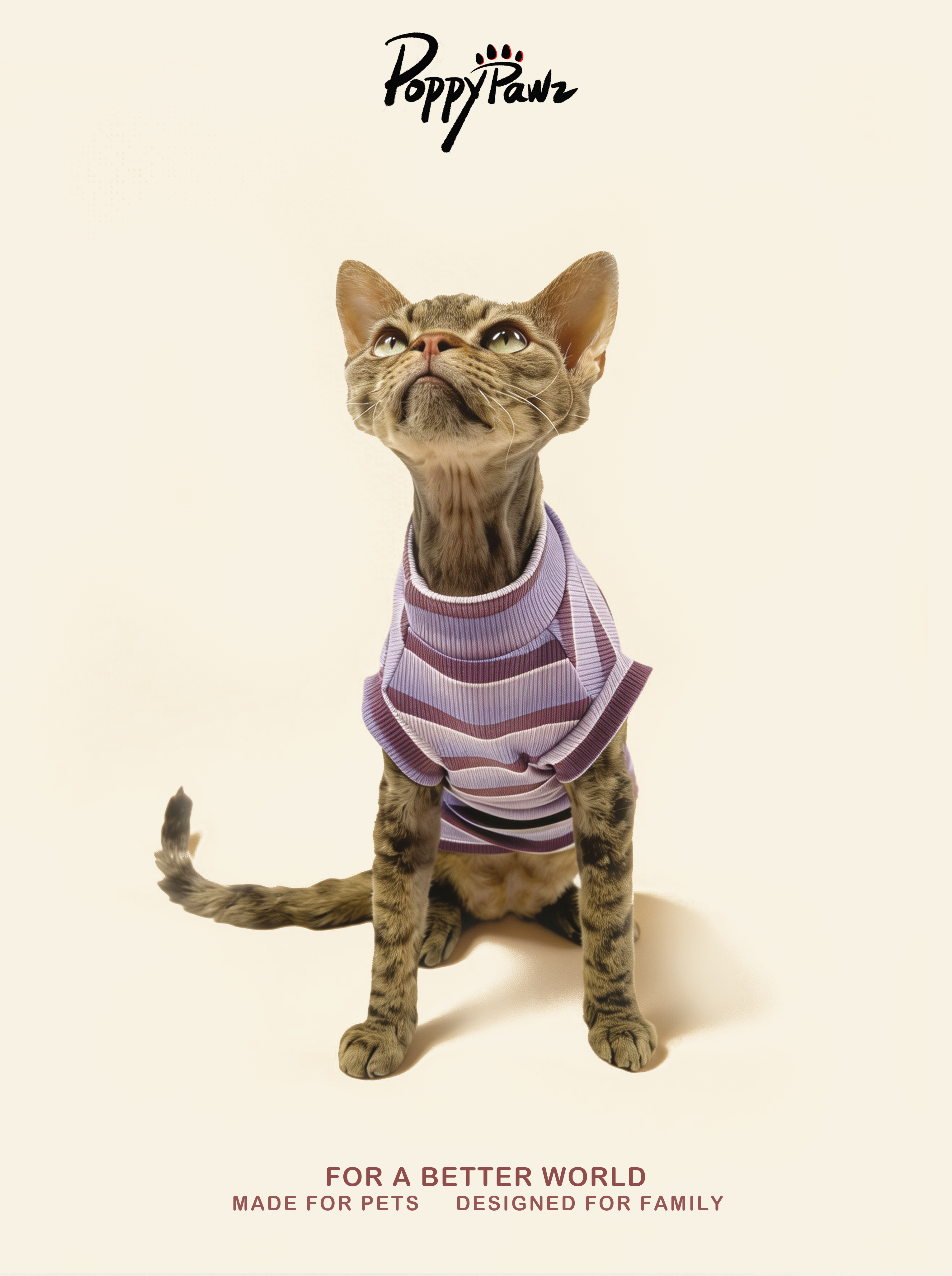 Striped Cotton Cat Shirt