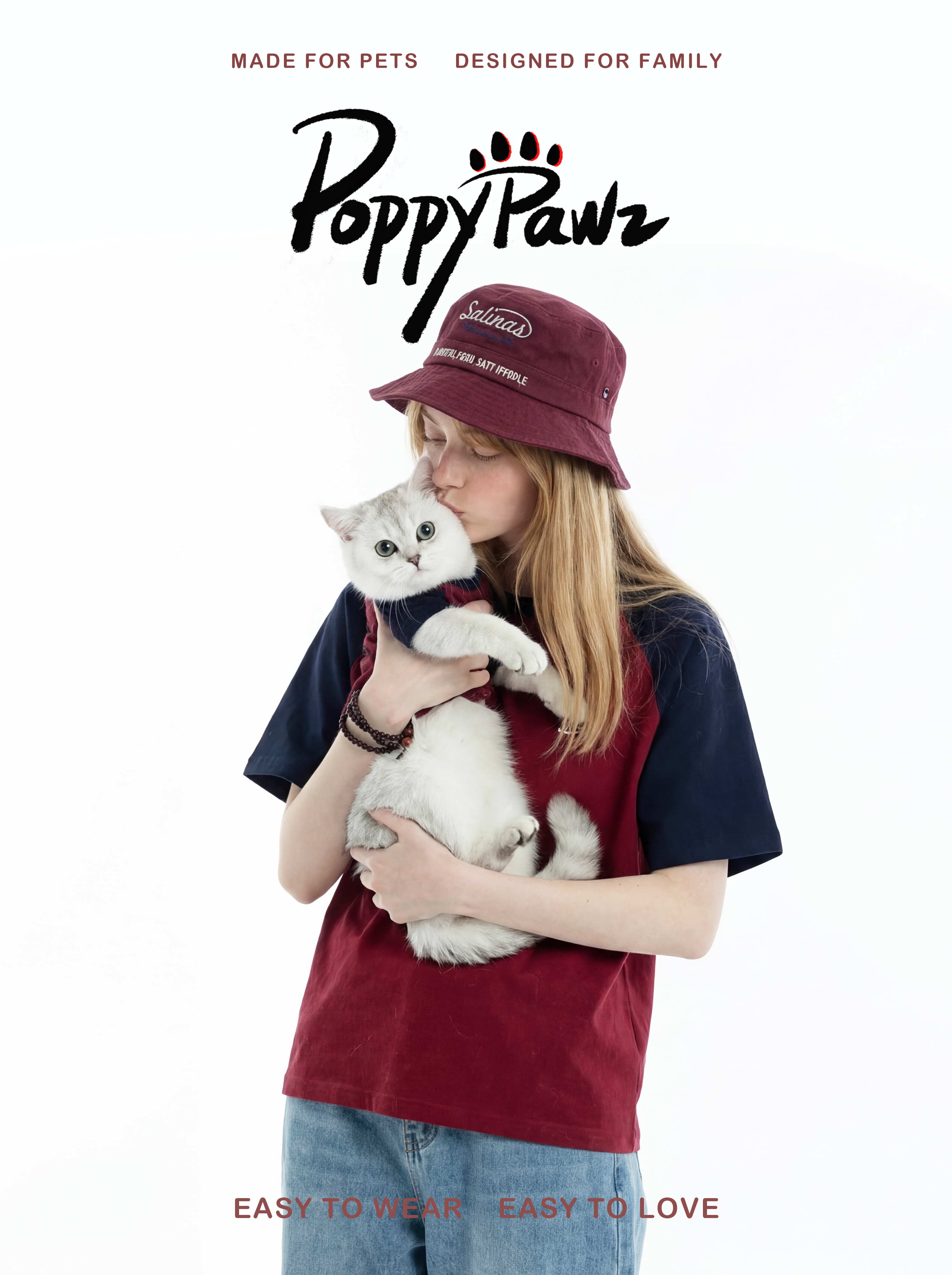 Matching Dog and Owner T-Shirt Set Burgundy