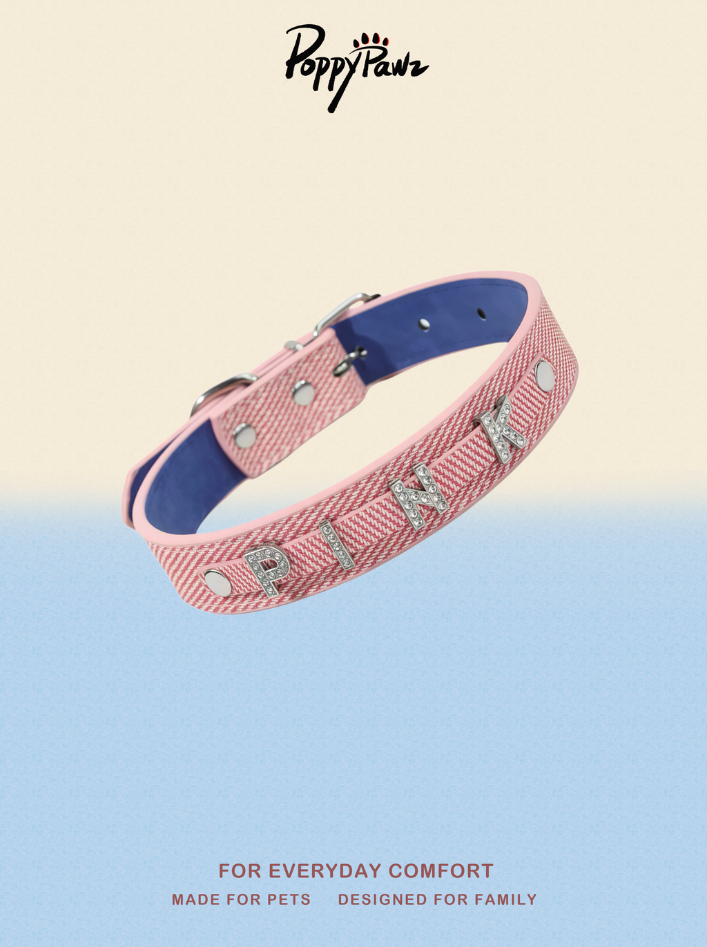 Custom Letter Leather Pet Collar