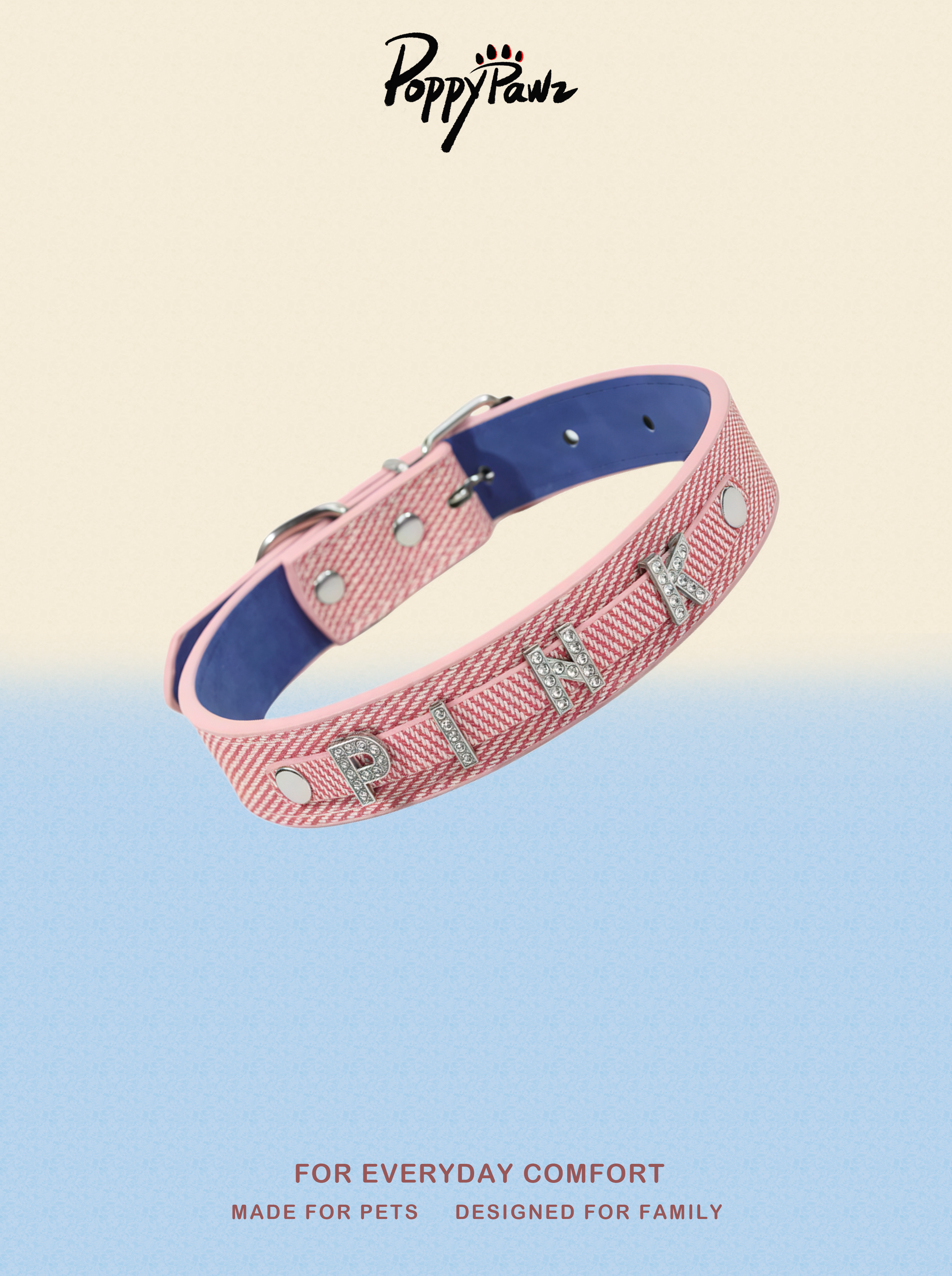 Custom Letter Leather Pet Collar