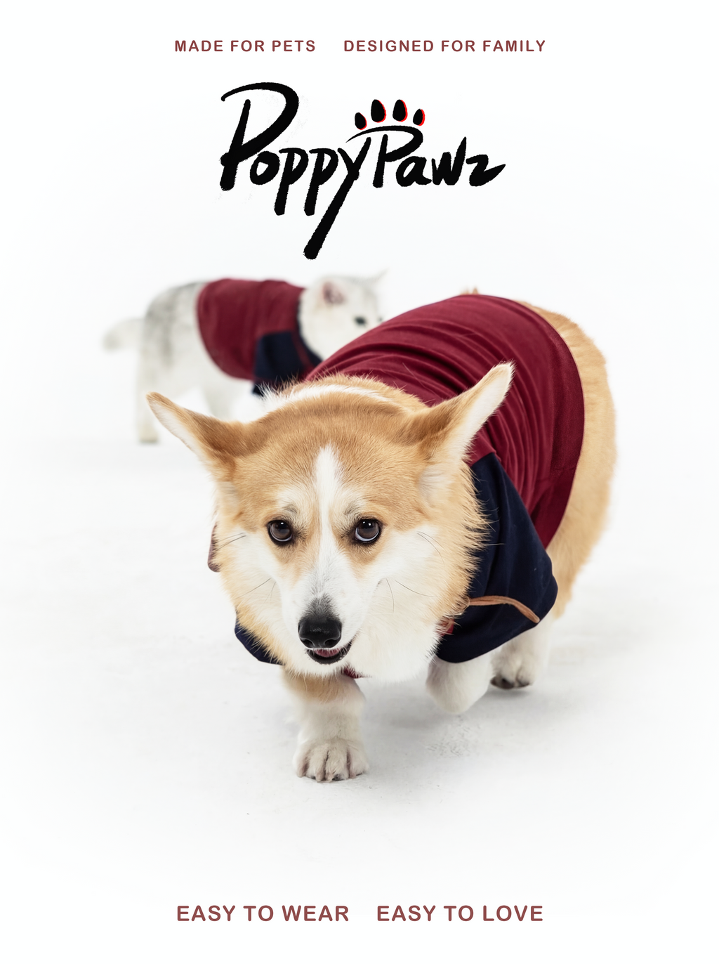 Matching Dog and Owner T-Shirt Set Burgundy