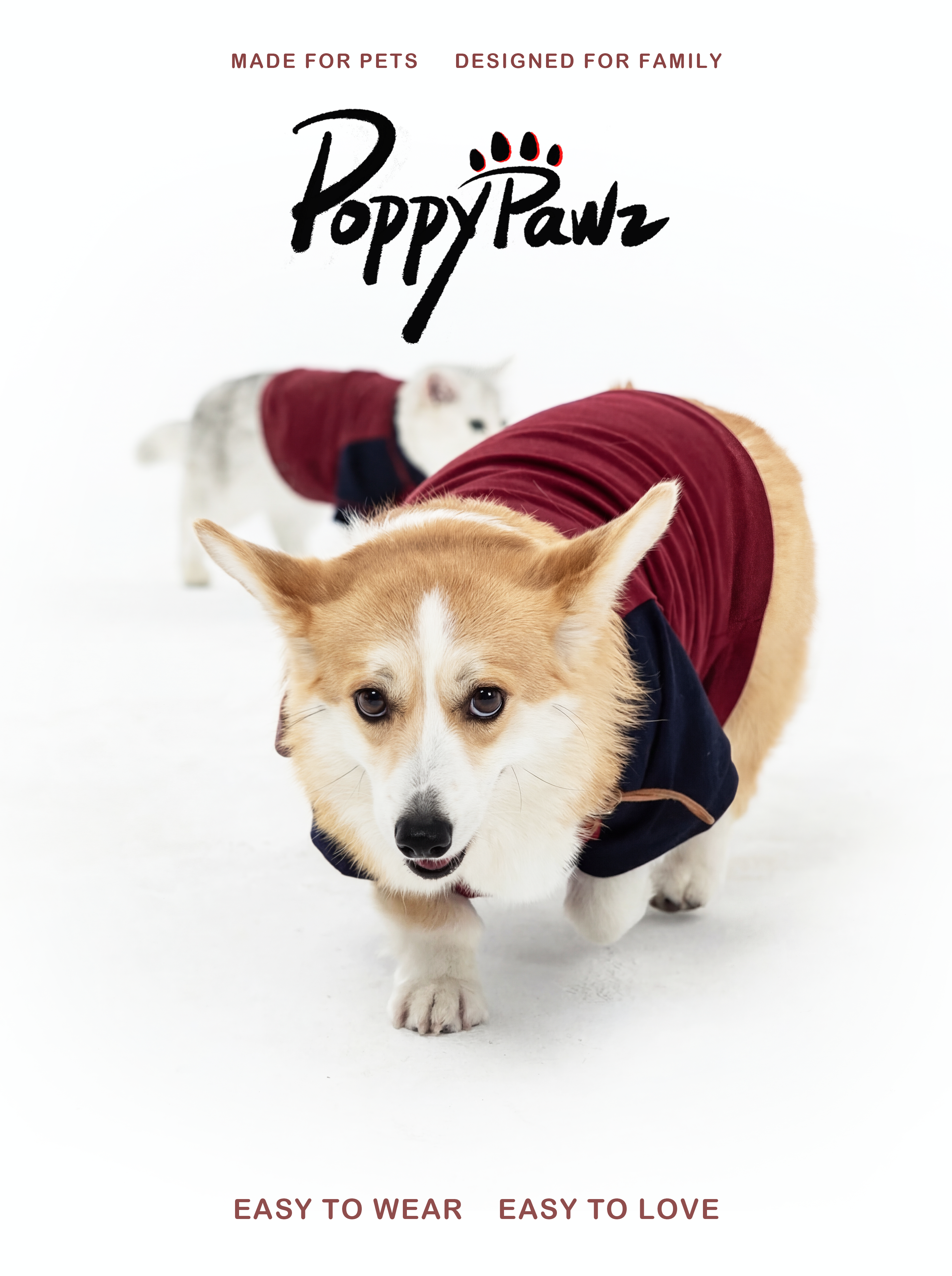 Matching Dog and Owner T-Shirt Set Burgundy