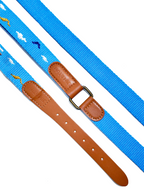 Embroidered Leather Dog Collar and Lead Set