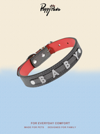Personalised Leather Dog Collar with Letter Charms