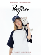 Matching Dog and Owner T-Shirt Set Navy Blue