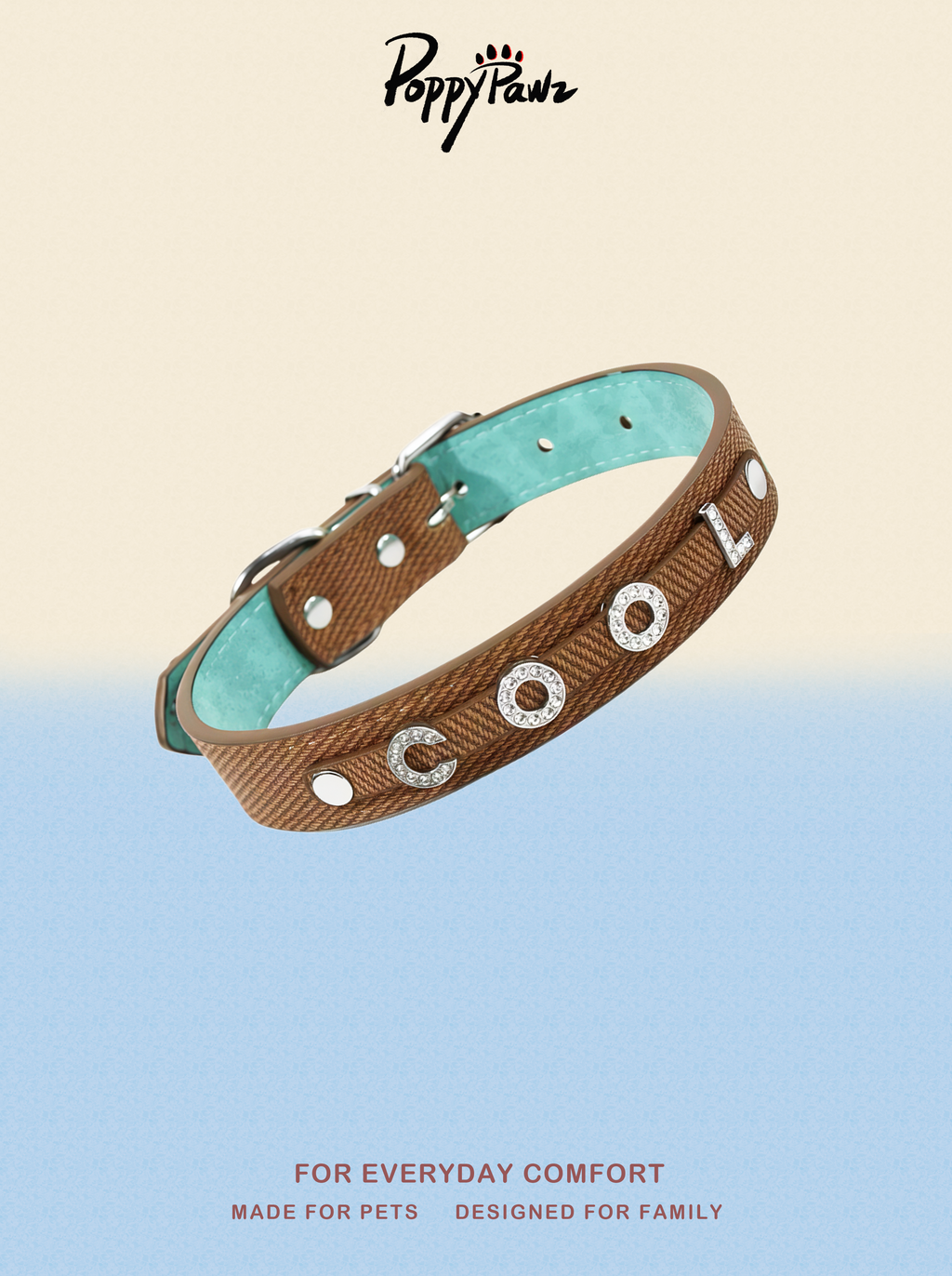Custom Letter Leather Pet Collar
