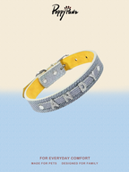 Custom Letter Leather Pet Collar