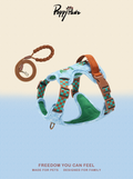 Denim No-Pull Dog Harness and Lead Set