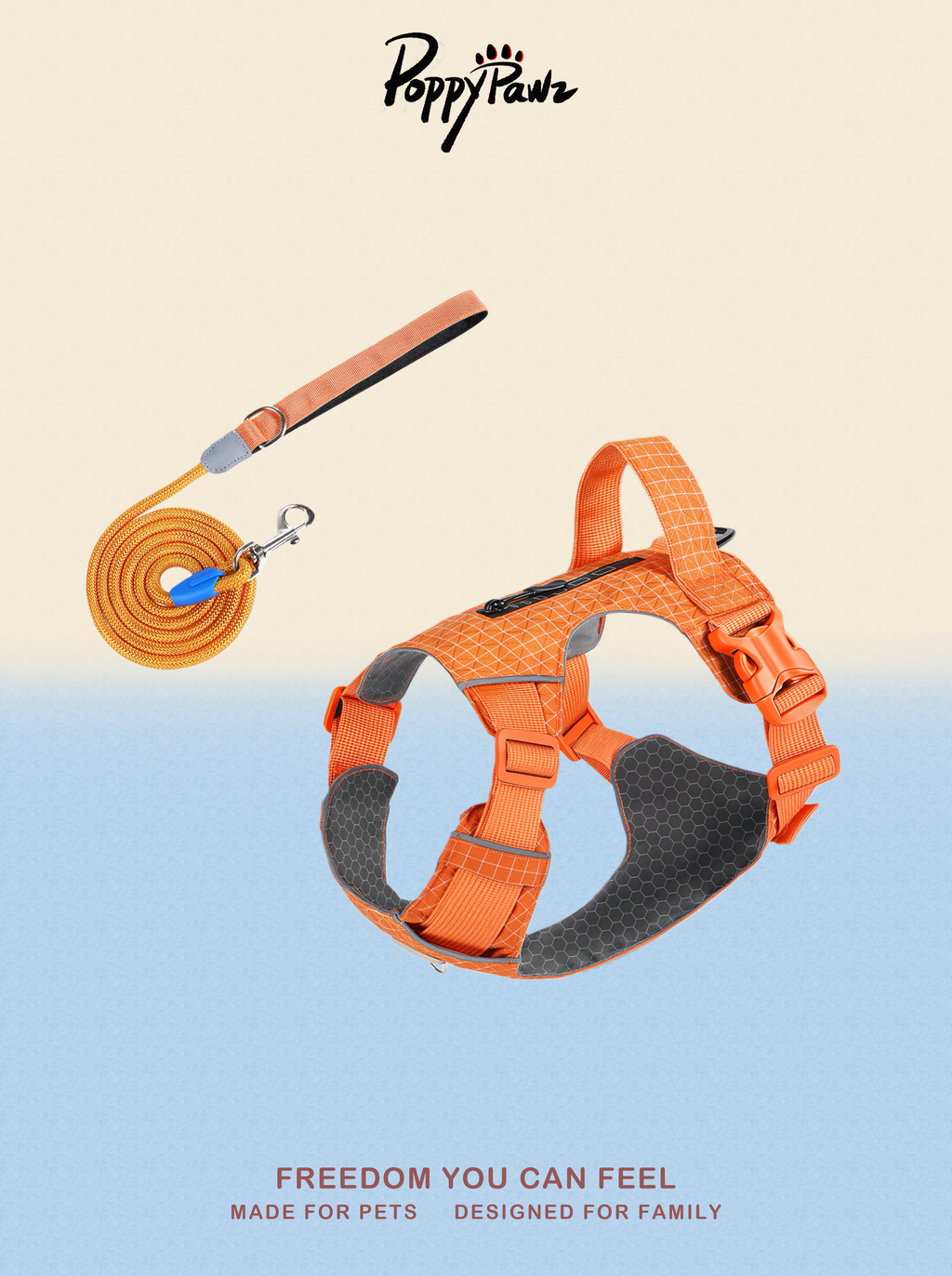 Reflective No-Pull Dog Harness and Lead Set