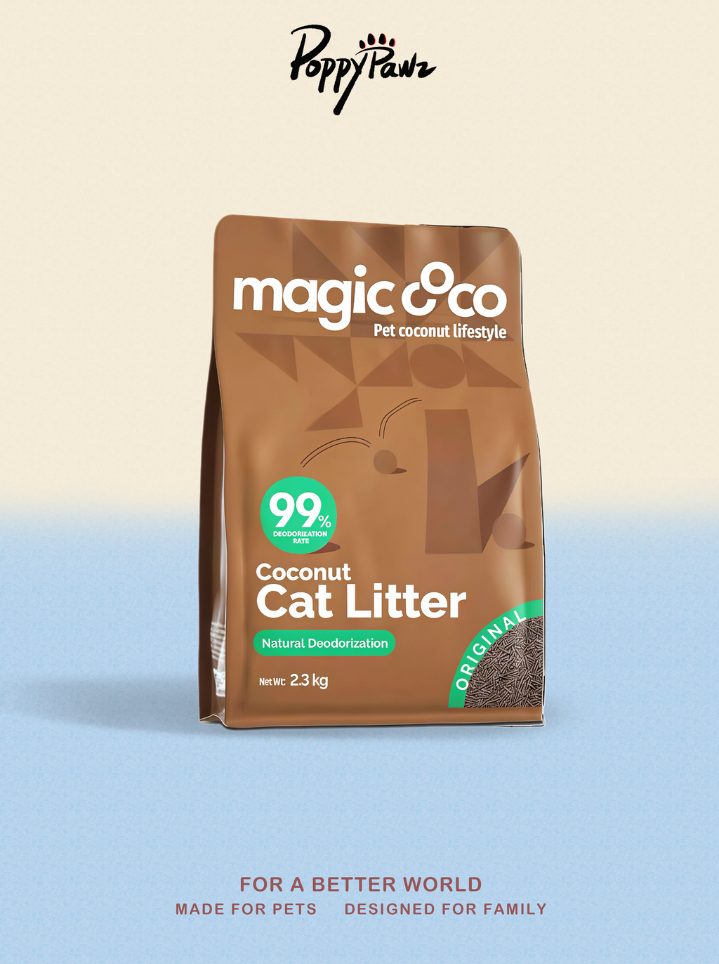 Coconut Natural Clumping Cat Litter (2.3kg)