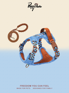 Denim No-Pull Dog Harness and Lead Set