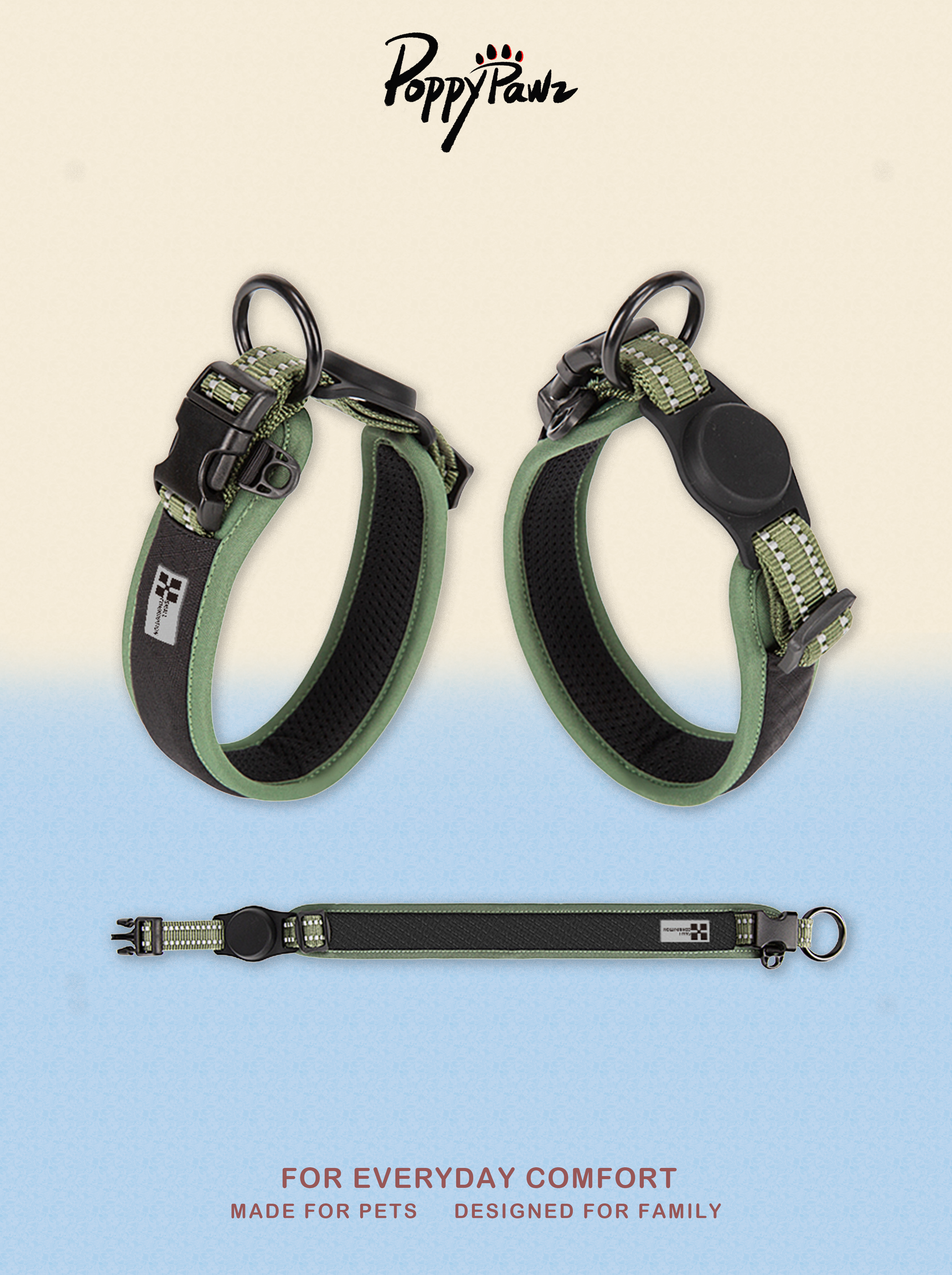 Reflective Cordura Dog Collar