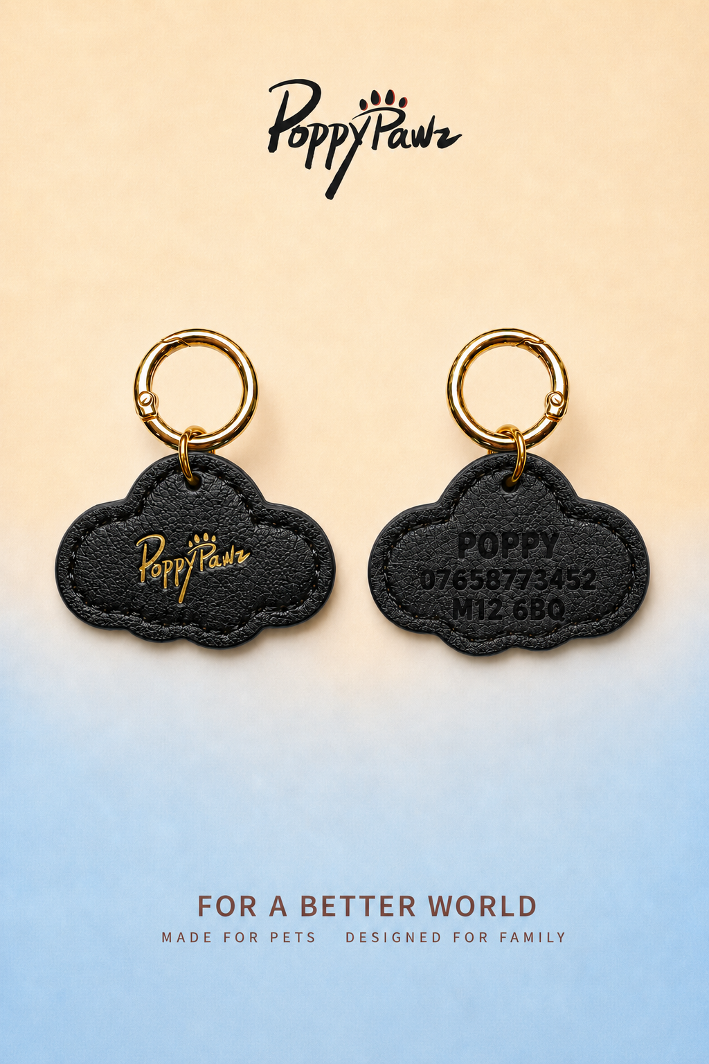 Personalised ID Tag Black*