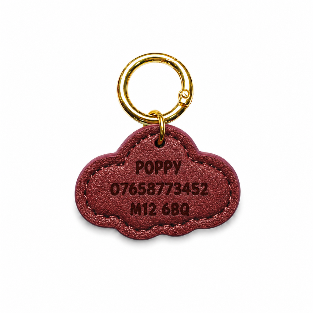 Personalised ID Tag Burgundy*