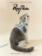 Suede Dog & Cat Harness and Lead Set with ID Tag