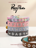 Custom Letter Leather Pet Collar