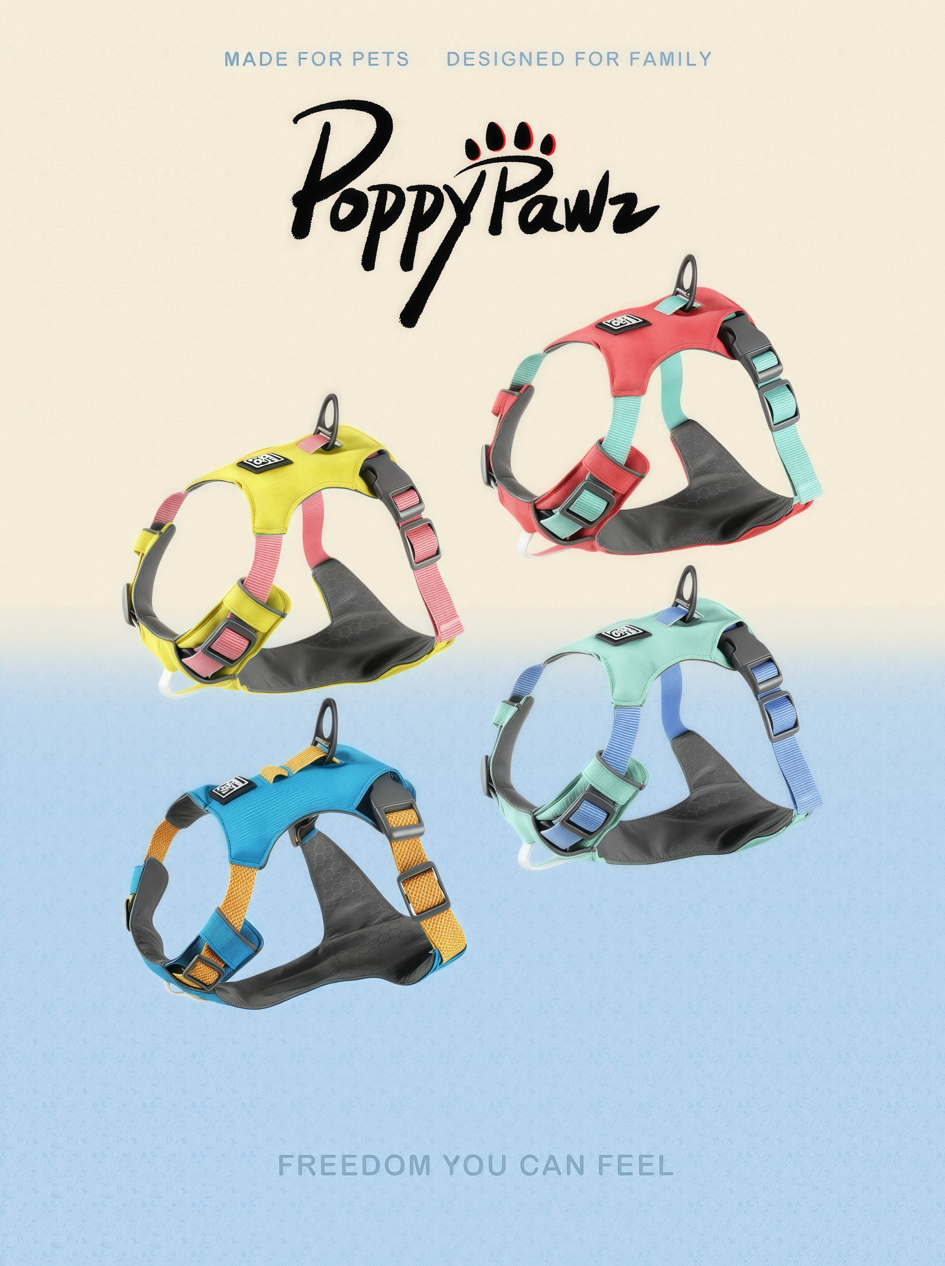 Lightweight Waterproof Dog Harness and Lead Set