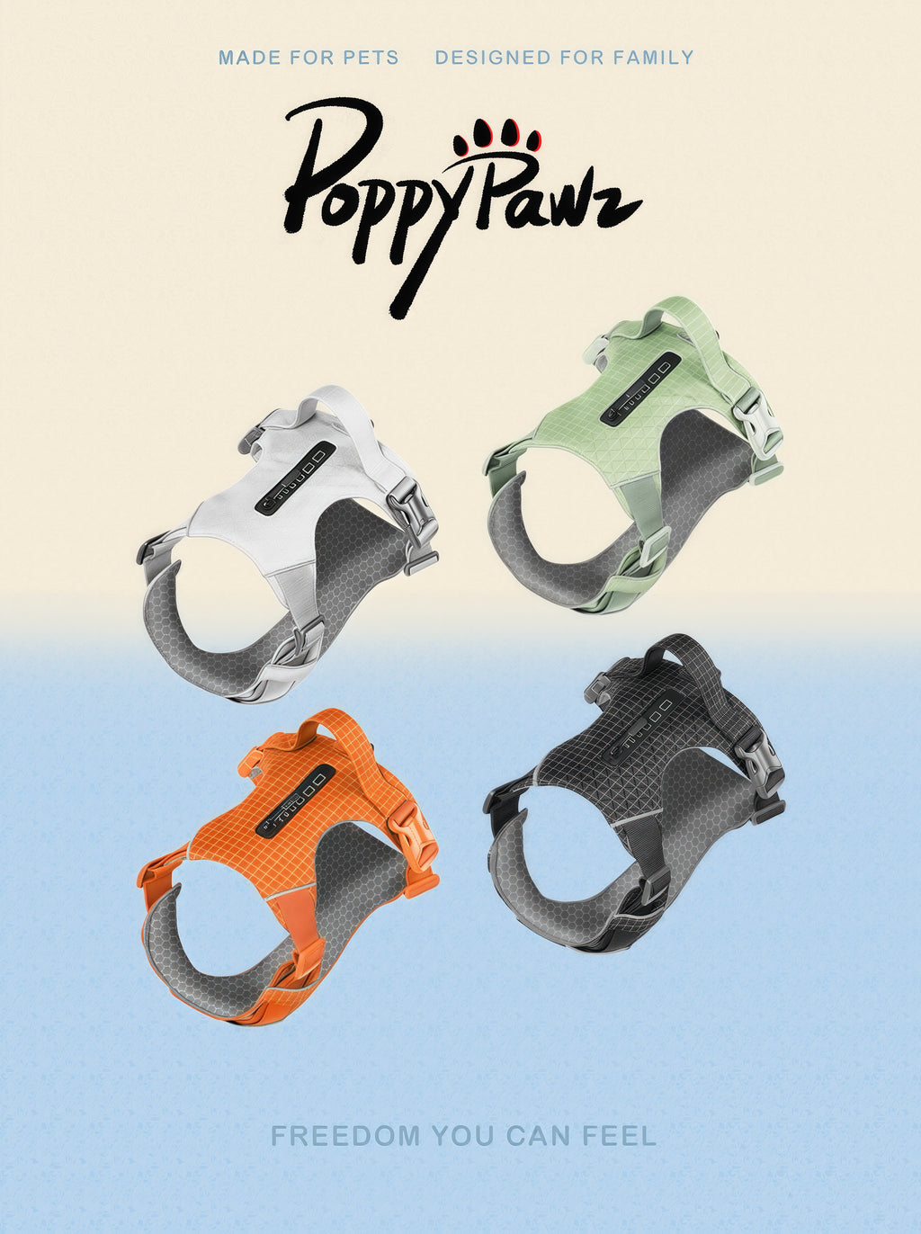 Lightweight Reflective Dog Harness and Lead Set with ID Tag