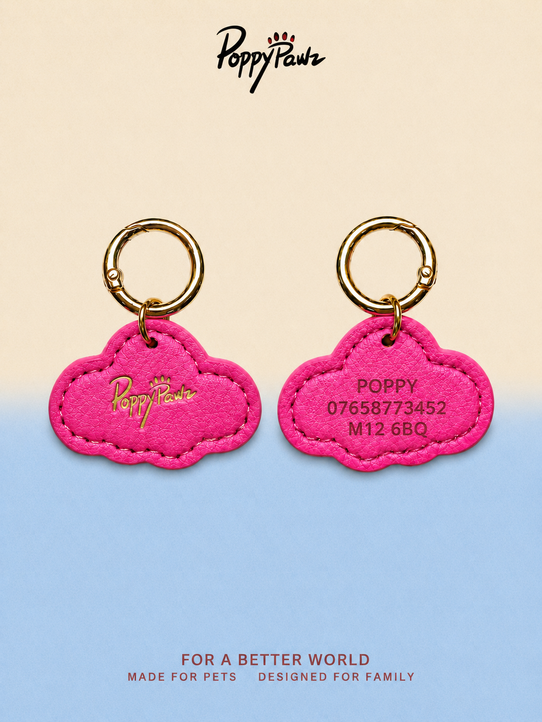 Personalised ID Tag Pink*